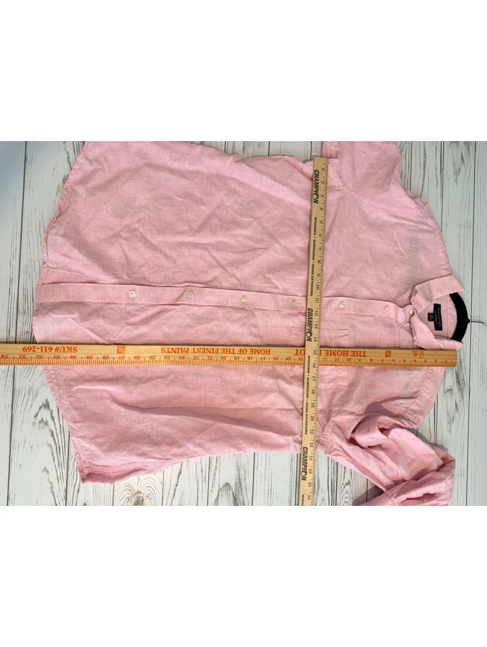 Banana Republic Men’s XL Pink Linen Cotton Button Down Shirt